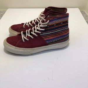 Vans off the wall Italian weave suede size 8